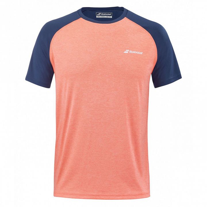 Babolat Play Crew Neck Tee Fluo Strike / Estate Blue